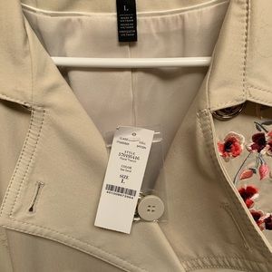 Embroidered trench coat